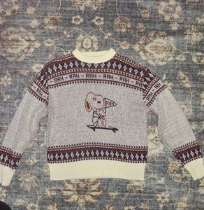 Rare Vintage Snoopy sweater Rah Rah Rah